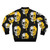 Smile Bomber Jacket featuring a happy face and skull design - Back