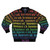 Rainbow "OK Boomer" Bomber Jacket featuring a bold graphic design