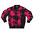 Punk pink and black bomber jacket with abstract design