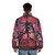 Kindness Punk Puffer Jacket featuring vibrant colors and a bold, streetwear-inspired design - men back