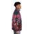 Kindness Punk Puffer Jacket featuring vibrant colors and a bold, streetwear-inspired design - men side right