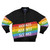 Queer activism bomber jacket with anti-racism and social justice slogans