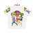 Colorful Hawaiian shirt featuring a design celebrating lesbian and queer pride - Back