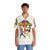 Colorful Hawaiian shirt featuring a design celebrating lesbian and queer pride - People Front