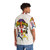 Colorful Hawaiian shirt featuring a design celebrating lesbian and queer pride - People Back