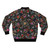 Flamenco-inspired bomber jacket with embroidered Mantón de Manila motif - Back