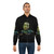 A bomber jacket with a print of Mark Zuckerberg as a lizard person, a social media and tech meme. - Lifestyle