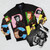 Rick Astley in a pop art-inspired bomber jacket - Flat lay