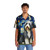 Bearded collie wearing a Hawaiian shirt with a starry night design - People Front