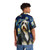 Bearded collie wearing a Hawaiian shirt with a starry night design - People Back