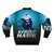 Retro 80s/90s style bomber jacket with clockwork thunder design - Back