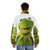 Kermit the Frog inspired puffer jacket with a playful and trendy design - men back