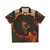 Haunting Eclipse Hawaiian Shirt with Werewolf and Wolf Designs