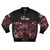 The Warning rock band logo printed on a black bomber jacket