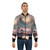 A bomber jacket featuring a cosmic fantasy sci-fi landscape graphic design. - Lifestyle