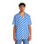 Bavarian blue and white diamond flag pattern hawaiian shirt - People Front