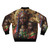 Black bomber jacket with Saint Barbara Africana and voodoo-inspired design - Back