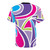 Retro 90s Barbie-inspired t-shirt with mod styling and vibrant purple AOP design - Back