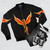 Phoenix Flaming Bomber Jacket with Complex Regional Pain Syndrome Design - Flat lay
