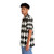 Harlequin Diamond Pattern Black and White Hawaiian Shirt - People Left