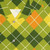 Colorful argyle pattern Hawaiian shirt in yellow, orange, and green - Detail