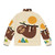 Cozy puffer jacket with a sloth design, perfect for nature-inspired, slow living - Back