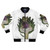 Artichoke heart bomber jacket with a smiling graphic design