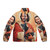 Keanu Reeves puffer jacket with Jesus Christ and dog design