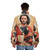 Keanu Reeves puffer jacket with Jesus Christ and dog design - men back