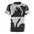 Black and white swan graphic on a t-shirt, inspired by the art of Hilma af Klint