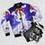 Digimon Gomamon Bomber Jacket with character design - Flat lay