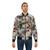 A colorful bomber jacket featuring the abstract expressionist paintings of Jackson Pollock. - Lifestyle