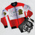 Bioman Super Sentai Inspired Red Bomber Jacket - Flat lay