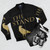 The Stand Apocalyptic Bomber Jacket featuring characters from the TV series and novels - Flat lay