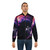 Cosmic space surfing bomber jacket with galaxy, stars, and cosmic design - Lifestyle