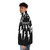 Black and white puffer jacket with lightning bolt design - men side left