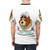 A t-shirt featuring a whimsical illustration of a sad dog in a bonnet, inspired by the character Poor Nana from the Peter Pan stories. - men back