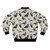 Colorful pigeon bomber jacket with a funky pattern, perfect for bird lovers in New York - Back