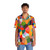 Voronoi Hawaiian Shirt featuring vibrant colors and patterns - People Front