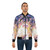 Nightsky fantasy bomber jacket with stars, birds, and other fantasy elements - Lifestyle