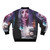 Blade Runner-inspired cyberpunk bomber jacket in a dark, neon-lit city scene - Back