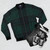 Black Watch tartan bomber jacket featuring the classic Scottish clan tartan pattern - Flat lay