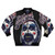 Captain Spaulding's Museum of Monsters and Madmen inspired bomber jacket with horror movie graphics
