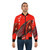 Red Vigilante Bomber Jacket with Anime Inspired Design - Lifestyle