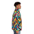 Colorful abstract geometric puffer jacket - men side right
