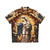 Virgin Mary Hawaiian Shirt with Stained Glass Design - Back
