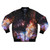 Colorful nebula-inspired bomber jacket with space-themed graphics