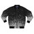 Abstract and modern bomber jacket with space-inspired design featuring ombre, stars, and sparks