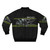 z900 01 Motorcycle Bomber Jacket in green, gray, and black - Back