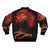 A striking red bomber jacket with a fiery design, perfect for the bold and confident. - Back